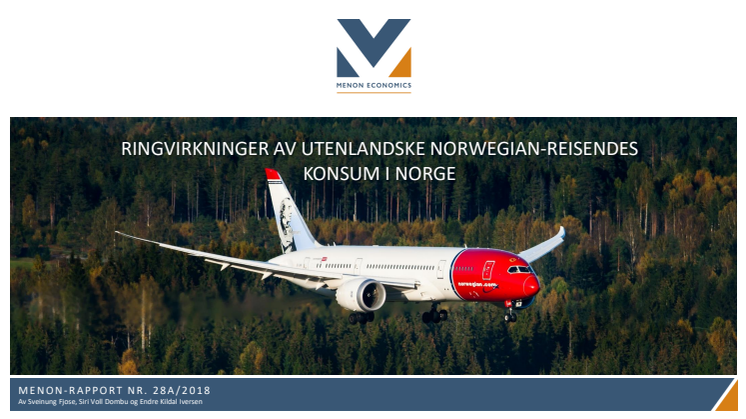 Ringvirkninger av utenlandske Norwegian-reisendes konsum i Norge (2017)