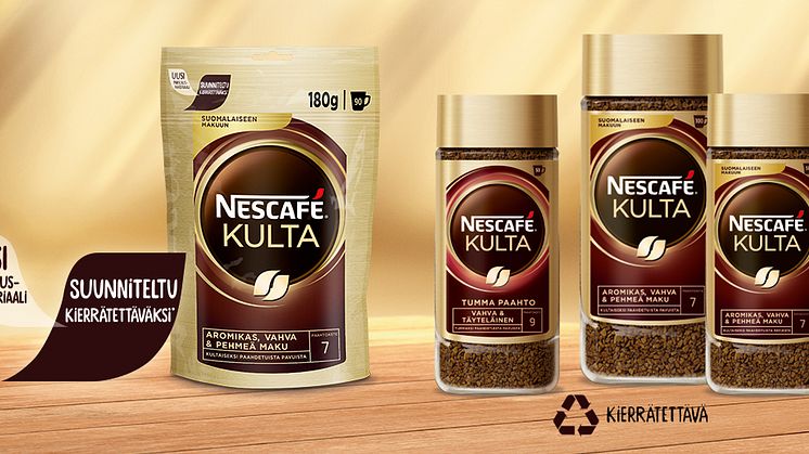 Nescafé Kulta -pikakahvin kaikki pakkaukset voidaan
