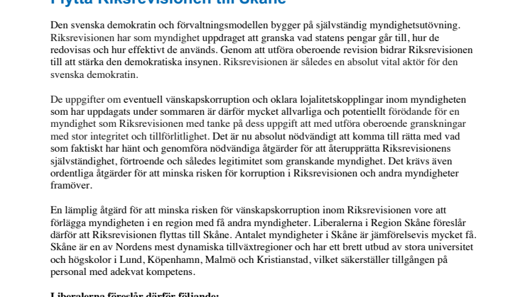 Inga myndigheter till Skåne