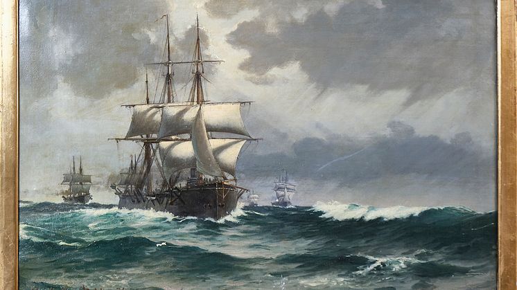 Marine med sejlskibe. Carl Locher.jpg
