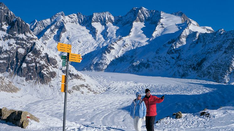Trekking in der Aletsch Arena, Copyright Schweiz Tourismus /Christof Sonderegger