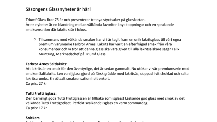 Säsongens glassnyheter är här! 
