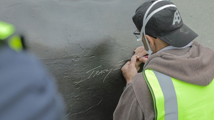 Tracey Emin signing The Mother