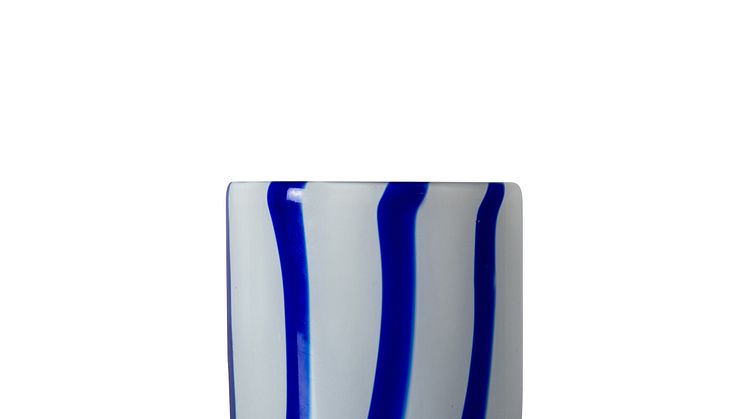 CANDLE HOLDER CALORE CURVE XS blue/white - BYON SS22