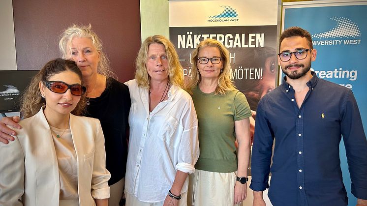 Från vänster till höger: Sandra Samer, Tanja Pettersson, Ann Liss, Lotta Edholm och Fouad Salam.