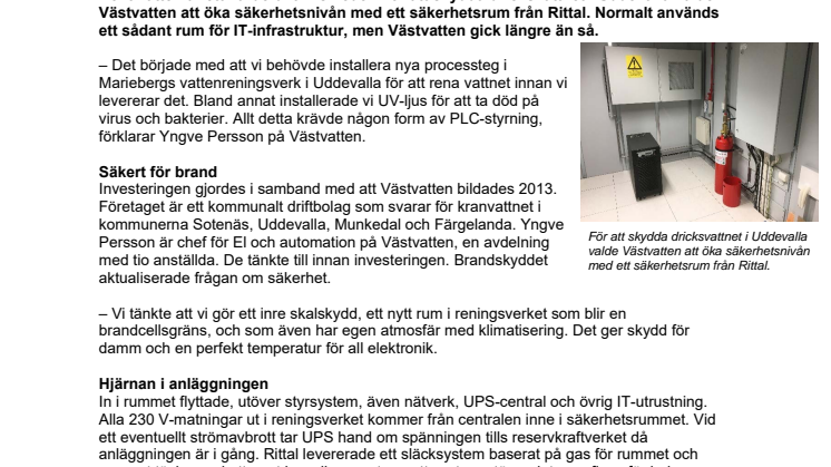 Säkerhetsrummet skyddar värdefullt livsmedel
