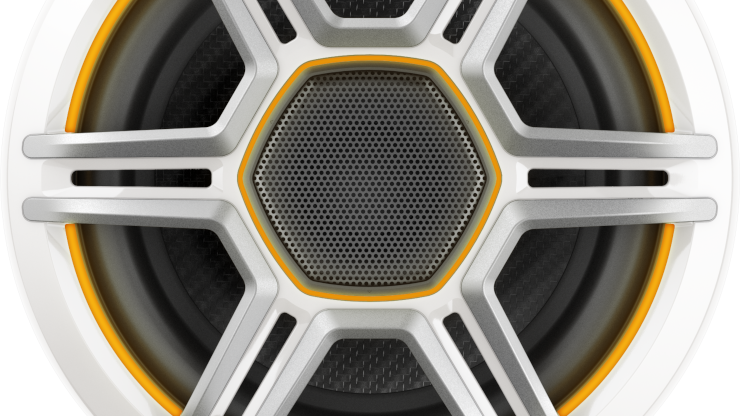 FusionApolloSpeakers_6.5inch_SportsWhite_Front_Orange.png