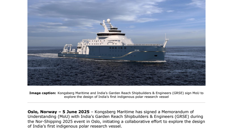 Kongsberg Maritime signs MoU with India to explore design of indigenous Polar Research Vessel_FINAL.pdf