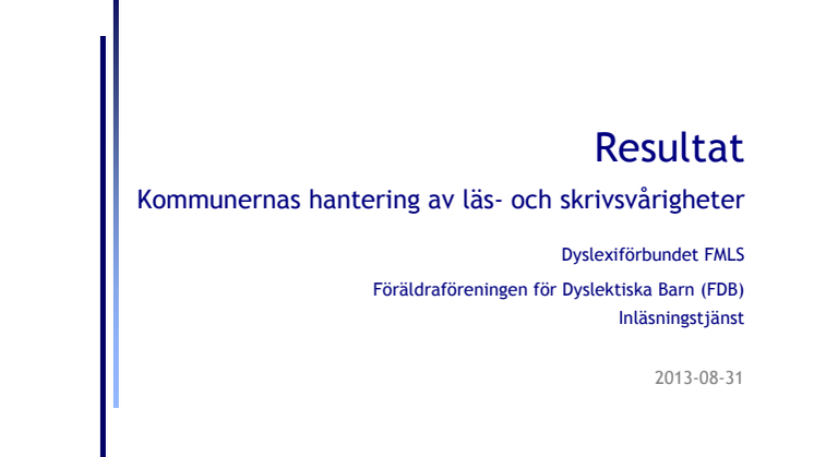Demoskop: Kommunernas hanterande av läs- och skrivsvårigheter