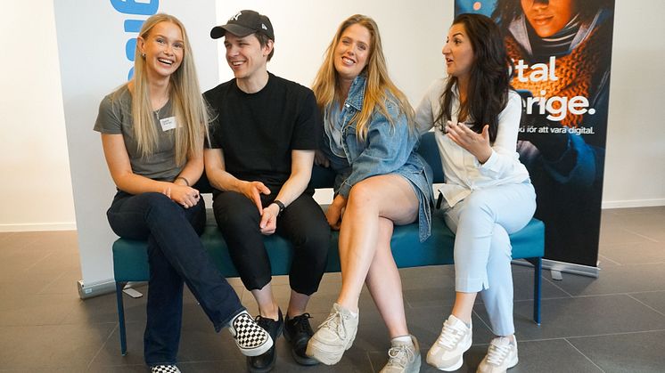 Agnes Ljung Lindberg, Radzion Charnou, Elisabeth Svenson och Pegah Afkari under Digital i Sverige i Stockhoms stad.