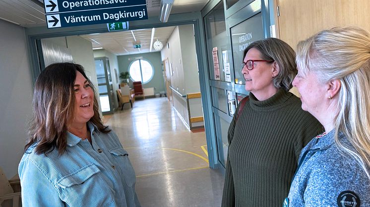 Karin Hoff, Marita Andersson och Kickan Andersson ansvarar för Norrtälje sjukhus registrering i kvalitetsregistret SPOR.
