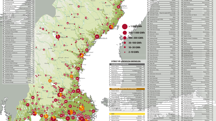 Bioenergis karta: Biovärme 2017