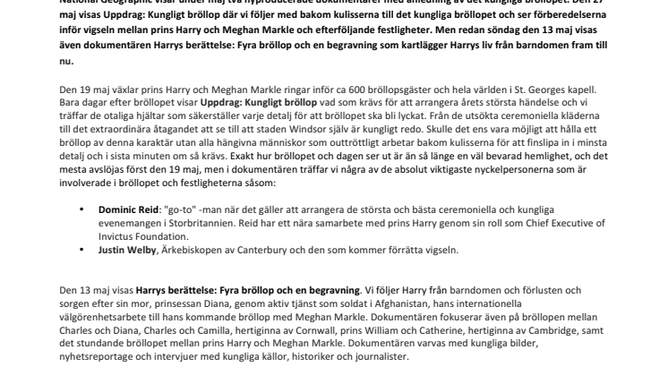 Följ med bakom kulisserna och se förberedelserna inför det brittiska kungliga bröllopet