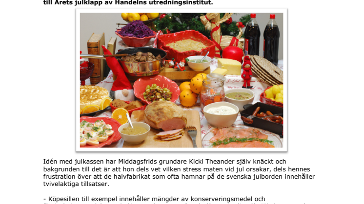Middagsfrid revolutionerar julen med färdigplanerad julkasse