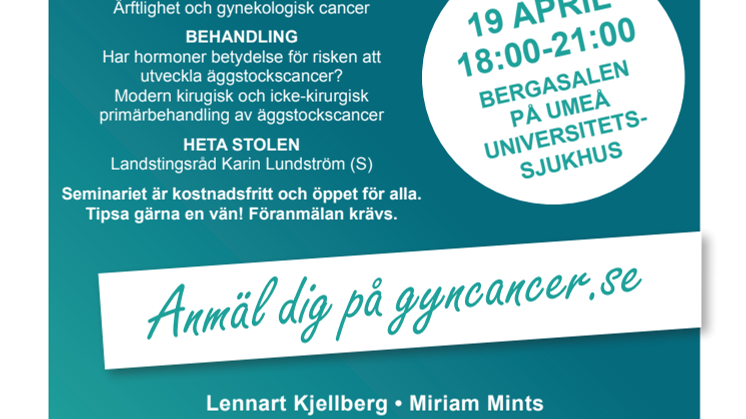 Gyncancerdagen 19 april 2016 i Umeå