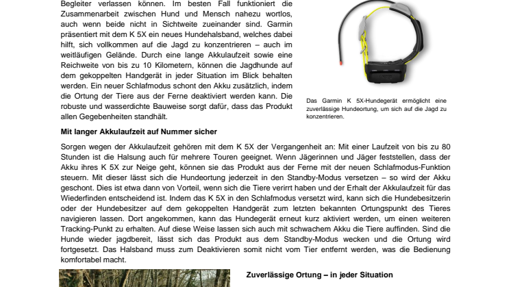 PM Garmin Hundegerät K 5X