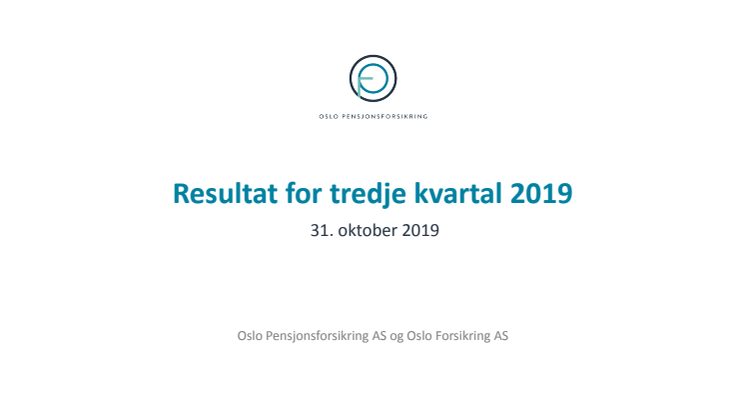OPF resultatpresentasjon Q3 2019