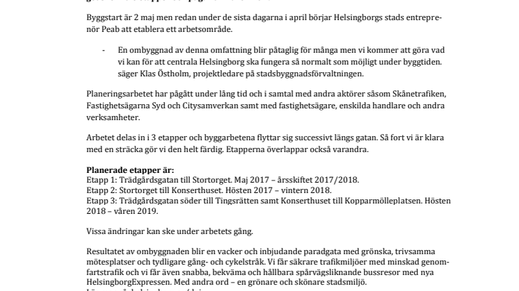 Nu börjar ombyggnaden av Drottninggatan och Järnvägsgatan