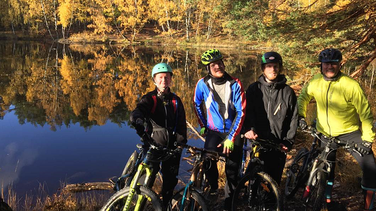 Some of our MtB enthusiasts - Karin,  Mikael, Niclas and Patrick out 'joyriding'