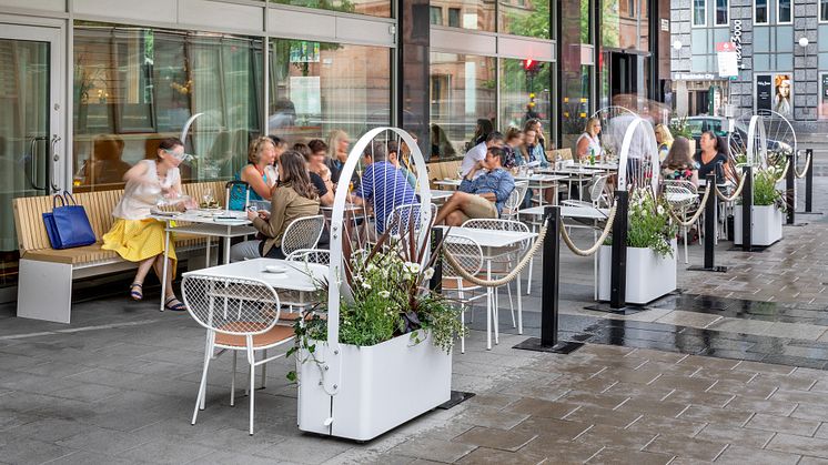 Nolamöbler,  uteservering Nordic Light Hotel, Stockholm