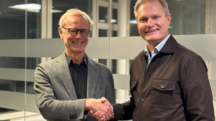 Från vänster: Håkan Lord, VD SoftOne Group, Niclas Smedberg, VD SoftOne Affärssystem AB