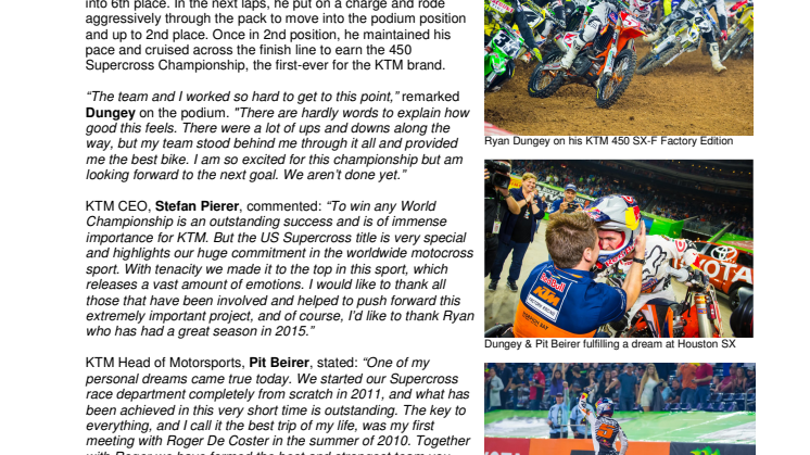 DUNGEY SUPERCROSS WORLD CHAMPION 2015!