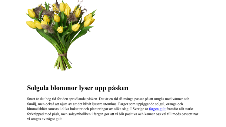 Uppiggande gula blommor förgyller påsken