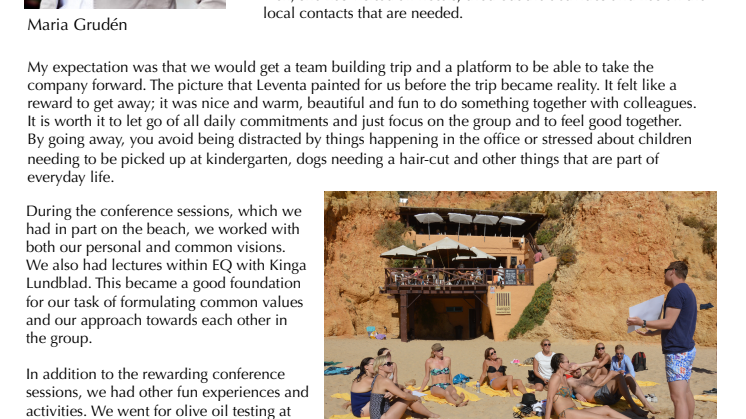 Great Place to Work - gives you the story about there Leventa conference