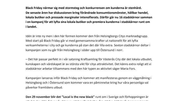 ​Local is the new black – en gemensam satsning över hela landet