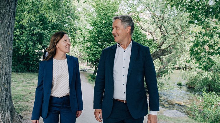 Malin Larsson VD Luleå Energi och Johan Svenningsson VD Uniper Sverige. Foto Stellan Stephenson
