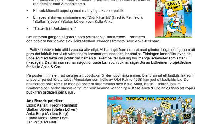 Kalle Anka intar Almedalen