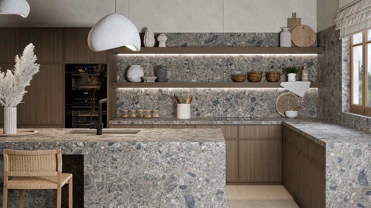 AMB01 - Kitchen Dekton GK07 Ceppo and VK02 Avorio