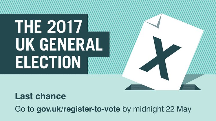 Just four days left to register to vote in the General Election