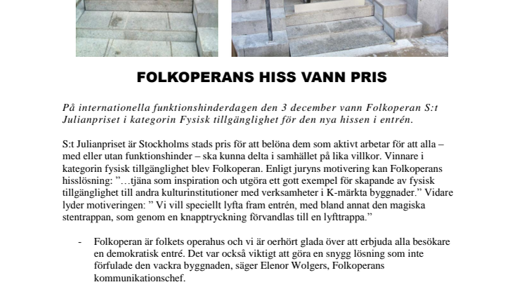 FOLKOPERANS HISS VANN PRIS 