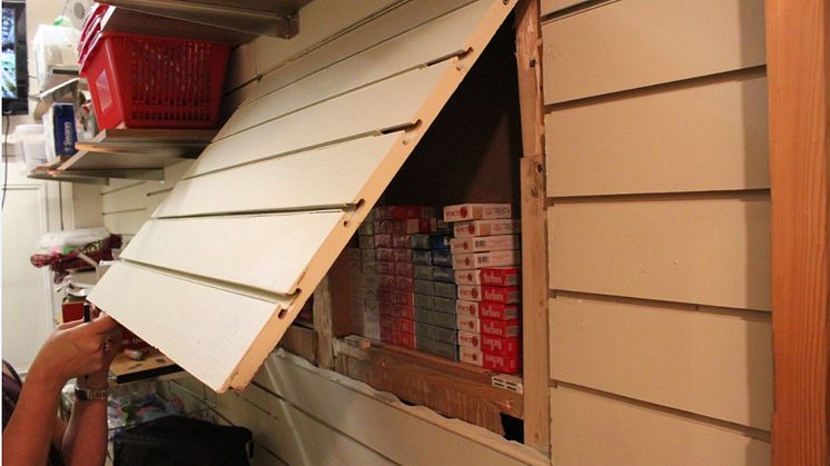 Op Scary Cigarettes hidden in shop seized by HMRC 2