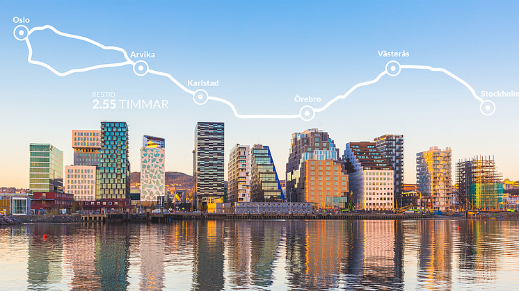 Målet är en restid mellan Oslo och Stockholm på under tre timmar.