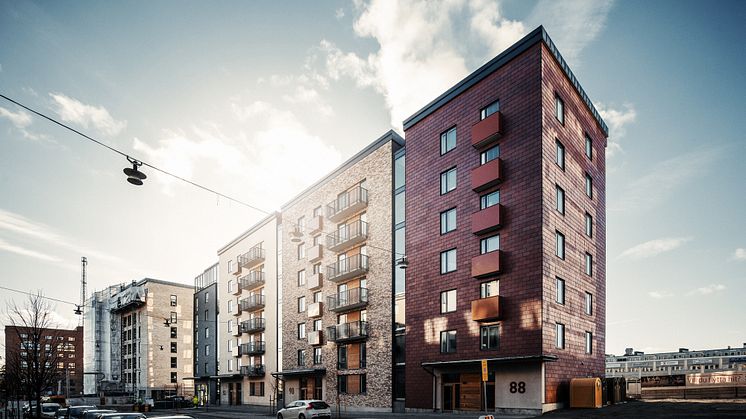 Brf Framsidan, Haninge, blir ett av de projekt som blir först ut med robotvisningar. Foto: Hannes Söderlund