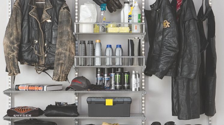 Elfa_Få mere plads til din hobby med smart opbevaring i garagen.