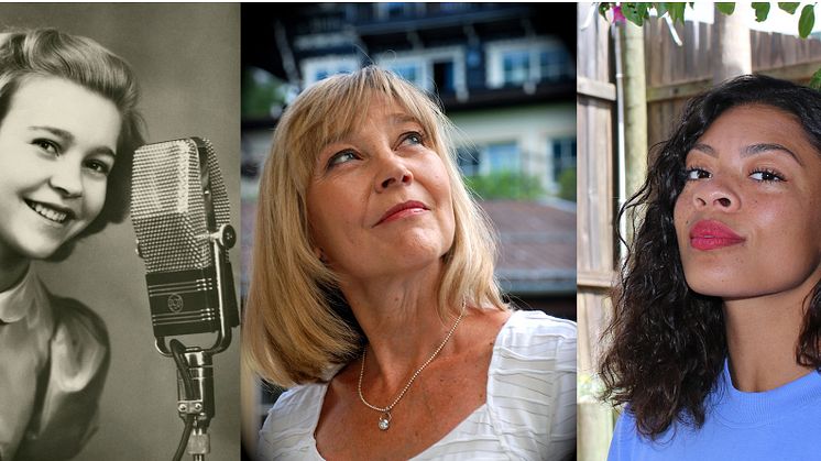 Sångerskor ur tre generationer,  Alice Babs, Titti Sjöblom och Mollie Minott.
