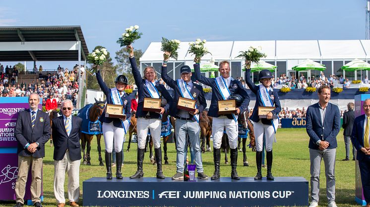 Sveriges lag vann Nations Cup i Falsterbo 2019, hur slutar det i år? Foto: Roland Thunholm.