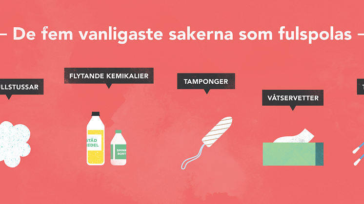 7 000 ton skräp spolas varje år ner i svenska toaletter