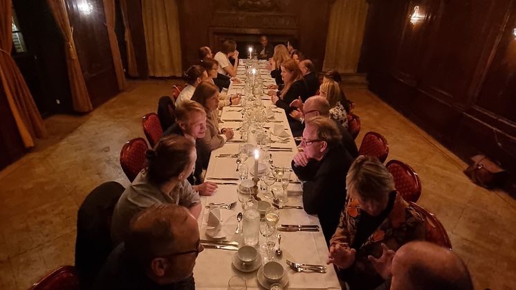 Clients and friends of I.S.A.A.C. share space knowledge in the unique settings of  Van Der Nootska Palace in the city centre of Stockholm.