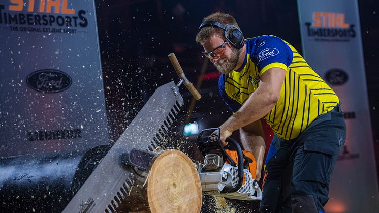 Calle Svadling i kvartfinalen til European Trophy 2021.