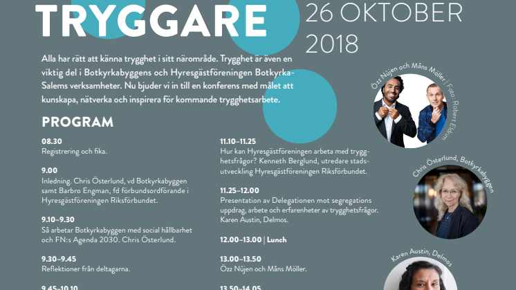 Trygghetskonferens 26/10 2018 Inbjudan och program