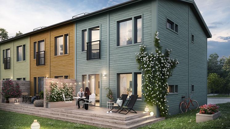 I Brf Valsjöskogen byggs par- och radhus på 107, 120 och 137 kvm.