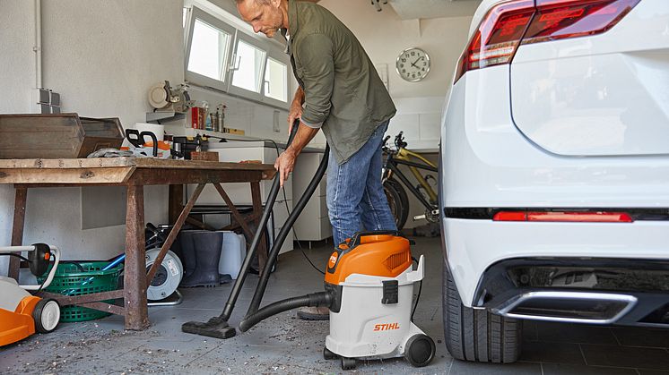 Nyhet: hendig, lett grovstøvsuger. Foto: STIHL
