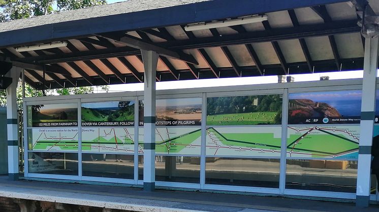 North Downs Way display at Oxted