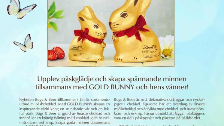 NYHET – BUGS & BEES MED GOLD BUNNY