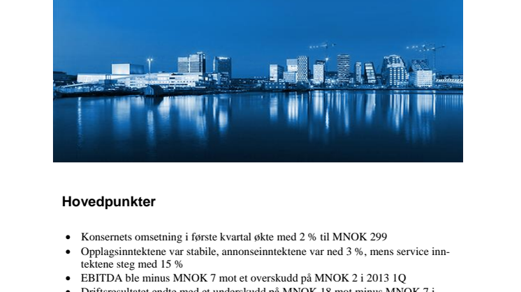 Kvartalsrapport 1. kvartal 2014