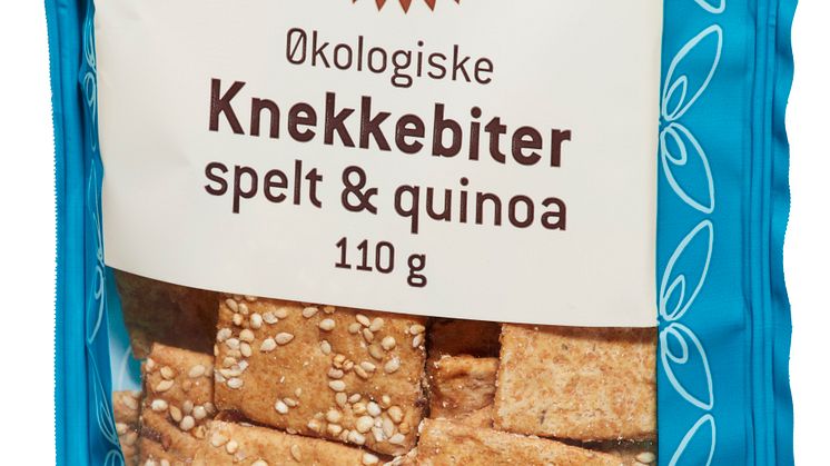 Helios knekkebiter med spelt og quinoa økologisk 110 g skrått